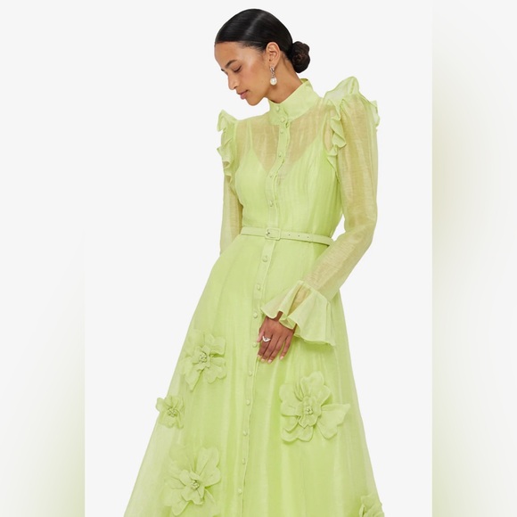 Leo Lin Katrina Petal Butterfly Sleeve Midi Dress - Picture 5 of 13